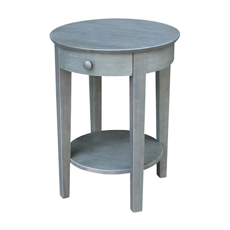 International Concepts Phillips Accent Table with Drawer, Heather Grey-Antique Washed OT105-2128